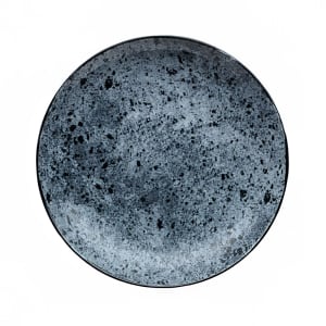 024-933122163076 7 7/8" Round Shabby Chic Plate - Coupe, Porcelain, Blue Stone
