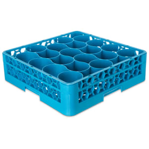 028-RW2014 OptiClean™ NeWave™ Glass Rack w/ (20) Compartments - (1) Extender, Blue
