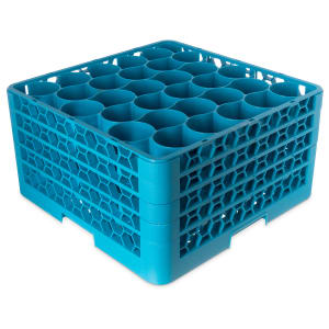 028-RW30214 OptiClean™ NeWave™ Glass Rack w/ (30) Compartments - (3) Extenders, Blue