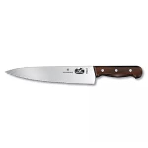 037-47023 Wavy/Straight Chef's Knife w/ 10" Blade, Wood Handle