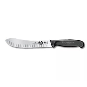 037-47533 Granton Edge Butcher Knife w/ 8" Blade, Black Fibrox® Nylon Handle