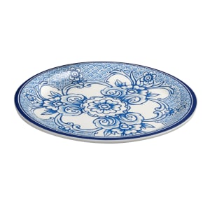 166-BLUP6 6 1/2" Round Melamine Bread & Butter Plate, Blue/White