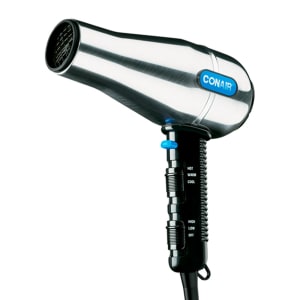 141-141WRW Salon-Style Hair Dryer w/ Cool Shot Button - (3) Heat Settings & (2) Speed Settings, Brushed Metal