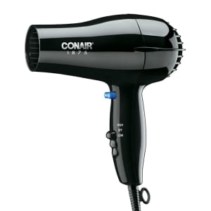 141-247BW Compact Hair Dryer w/ Cool Shot Button - (2) Heat/Speed Settings, Black