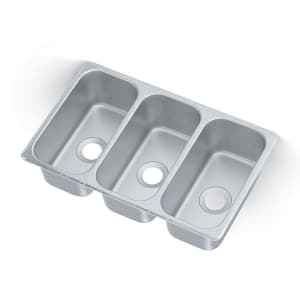 002-120653 (3) Compartment Drop in Sink - 6 1/8" x 12 1/8"