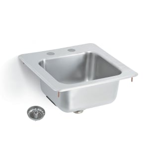 002-1554C Drop-in Commercial Hand Sink w/ 11"L x 10"W x 6 3/16"D Bowl, Under Bar