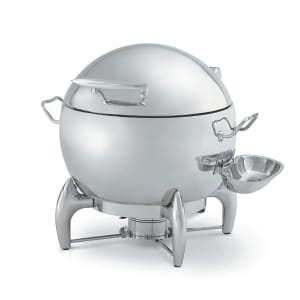 002-T3633 Round Chafer  w/ Hinged Lid & Chafing Fuel Heat