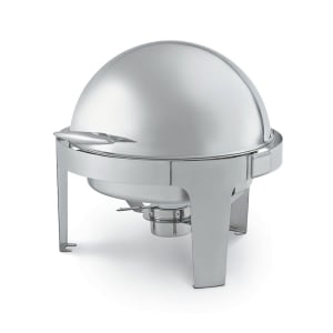 002-T3505 7 qt. Round Chafer w/Roll-top Lid & Chafing Fuel Heat