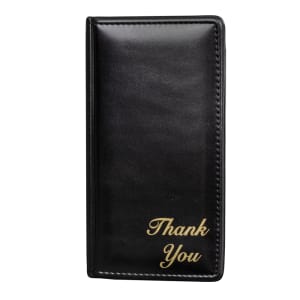 287-5000PBLACKTHANKY Double-Panel Guest Check Holder - 5" x 9", Padded Vinyl, Black