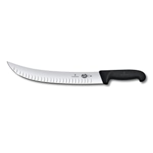 037-40632 Granton Edge Cimeter Knife w/ 12" Blade, Black Fibrox® Pro Handle