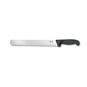 037-40633 Granton Edge Slicer Knife w/ 10" Blade, Black Polypropylene Handle