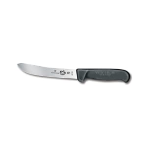 037-40730 Curved Stiff Skinning Knife w/ 6" Blade, Black Fibrox® Pro Handle