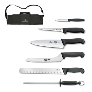 037-46152 7-Piece Culinary Kit w/ (5) Knives & (1) Honing Steel, Knife Roll