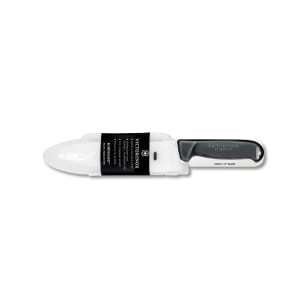 Restaurantware Sensei 4.3 x 8.8 inch Round Knife Block, 1 Round Slotted Knife Holder - Soft Touch, Holds 9 Knives, White Plastic Universal Knife
