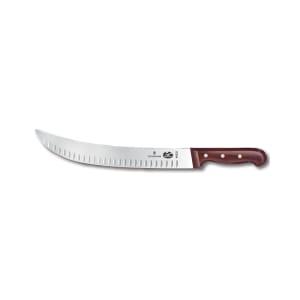 037-40232 Granton Edge Cimeter Knife w/ 12" Blade, Wood Handle