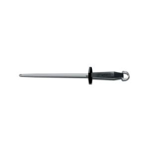 037-40585 12" Sharpening Steel w/ Combination Cut, Loose Ring, Black Handle