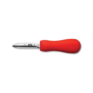 037-44693 New Haven Style Oyster Knife w/ 2 3/4" Blade, Red Supergrip Handle