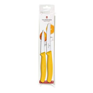 037-6783676068US1 Utility & Paring Knife Set - Stainless Steel, Yellow Handles