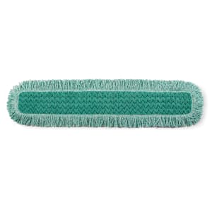 007-Q438 36" Hygen Dust Pad with Fringe - Microfiber, Green