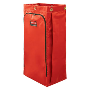 007-1966882 34 gal Vinyl Replacement Bag for Janitor Cart, Red