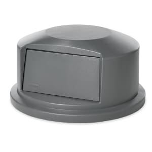 007-265788G Round Dome Trash Can Lid - Plastic, Gray