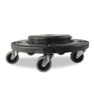 007-2640 Round Plastic Trash Can Dolly w/ Raised Center & 250 lb Capacity