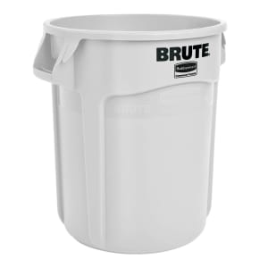 007-2610W 10 gallon Brute Trash Can - Plastic, Round, Food Rated
