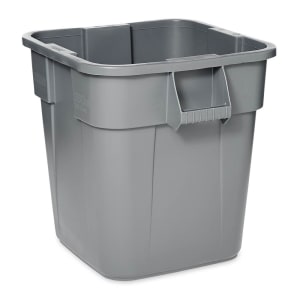 007-3526G 28 gallon Brute Trash Can - Plastic, Square, Built-in Handles