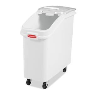 007-360088 ProSave® Ingredient Mobile Bin - 25 Gallon Capacity, Clear Lid/White Base