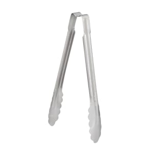 175-4780910 9 1/2"L Stainless Steel Utility Tongs