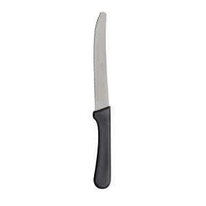 175-48143 Steak Knife - Round Tip, Black Plastic Handle