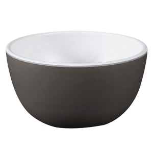 701-B55R2TWSCH 22 oz Round Melamine Bowl, Chocolate/White
