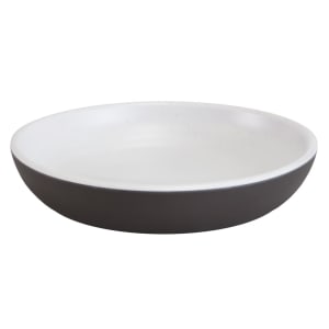 701-B625R2TWSCH 6 1/4" Round Melamine Dessert Plate, Chocolate/White