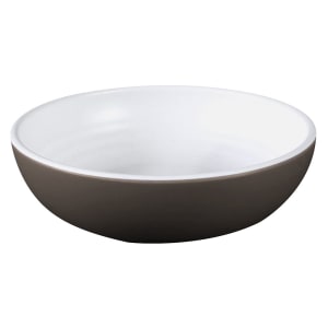 701-B7R2TWSCH 26 oz Round Melamine Bowl, Chocolate/White
