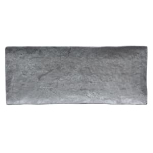 701-D61215RCCO Rectangular Melamine Dinner Plate - 15 3/8" x 6 1/2", Coal