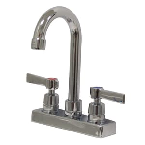 009-K52X Deck Mount Faucet - 3 1/2" Gooseneck Spout, 4" Centers, Lead Free