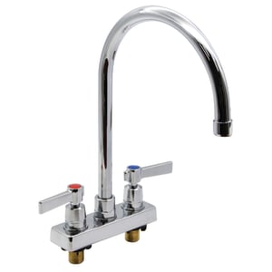 009-K55 Deck Mount Faucet - 8 1/2" Gooseneck Spout, 4" Centers, Lead Free