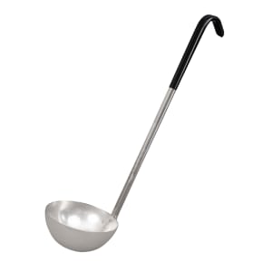 175-58066 8 oz Soup Ladle - Stainless Steel, Black Kool-Touch™ Handle