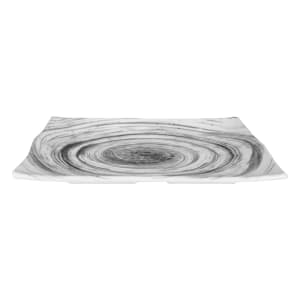 701-D1281RCBD Rectangular Melamine Dinner Plate - 12 1/8" x 8 1/2", Black