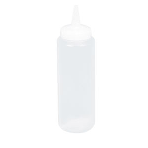 175-280813 8 oz Squeeze Dispenser - Clear Cap, Clear