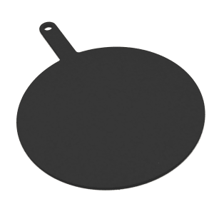 317-429191402 19" Pizza Board w/ 14" Round Blade - Paper Composite, Slate