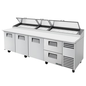 598-TPPAT119D2HCRGT 119" TPPAT Series Pizza Prep Table w/ Refrigerated Base, 115v