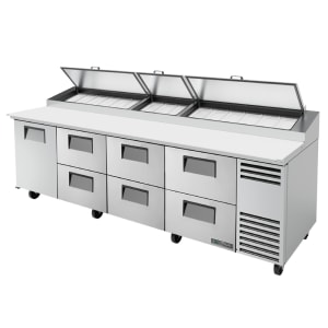 598-TPPAT119D6HCRGT 119" TPPAT Series Pizza Prep Table w/ Refrigerated Base, 115v