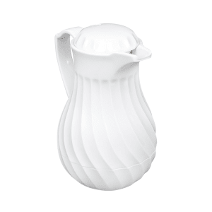 175-52162W 20 oz Beverage Server - 3 Color Tabs, Poly, White
