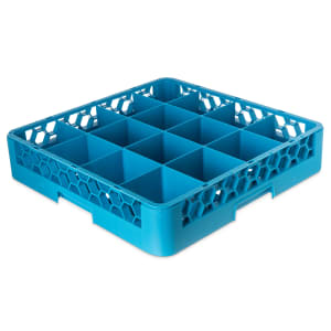 028-RC1614 OptiClean™ Glass Rack w/ (16) Compartments - Blue
