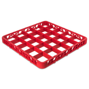 028-RE25C05 Full Size Glass Rack Extender w/ (25) Compartments, Red