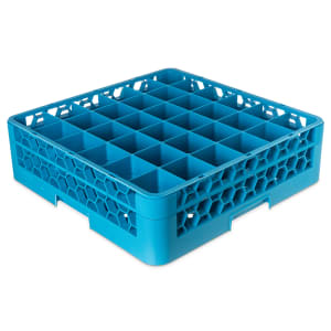 028-RG36114 OptiClean™ Glass Rack w/ (36) Compartments - (1) Extender, Blue