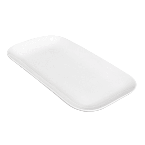 130-OXFC12 Rectangular Oxford Platter - 10" x 5 3/8", Porcelain, Bone White