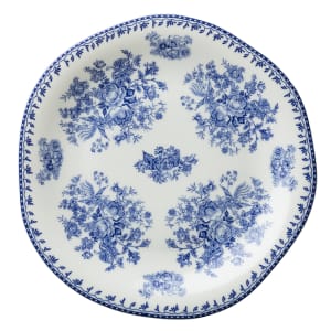 324-L6703061132 8" Irregular Round Lancaster Garden™ Plate - Porcelain, Blue Floral Design
