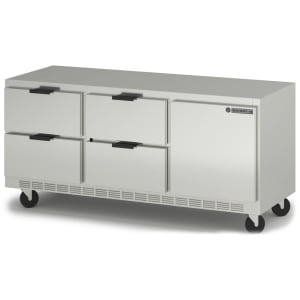 118-UCRD72AHC4 72" W Undercounter Refrigerator w/ (3) Section & (1) Door & (4) Drawer, 115v